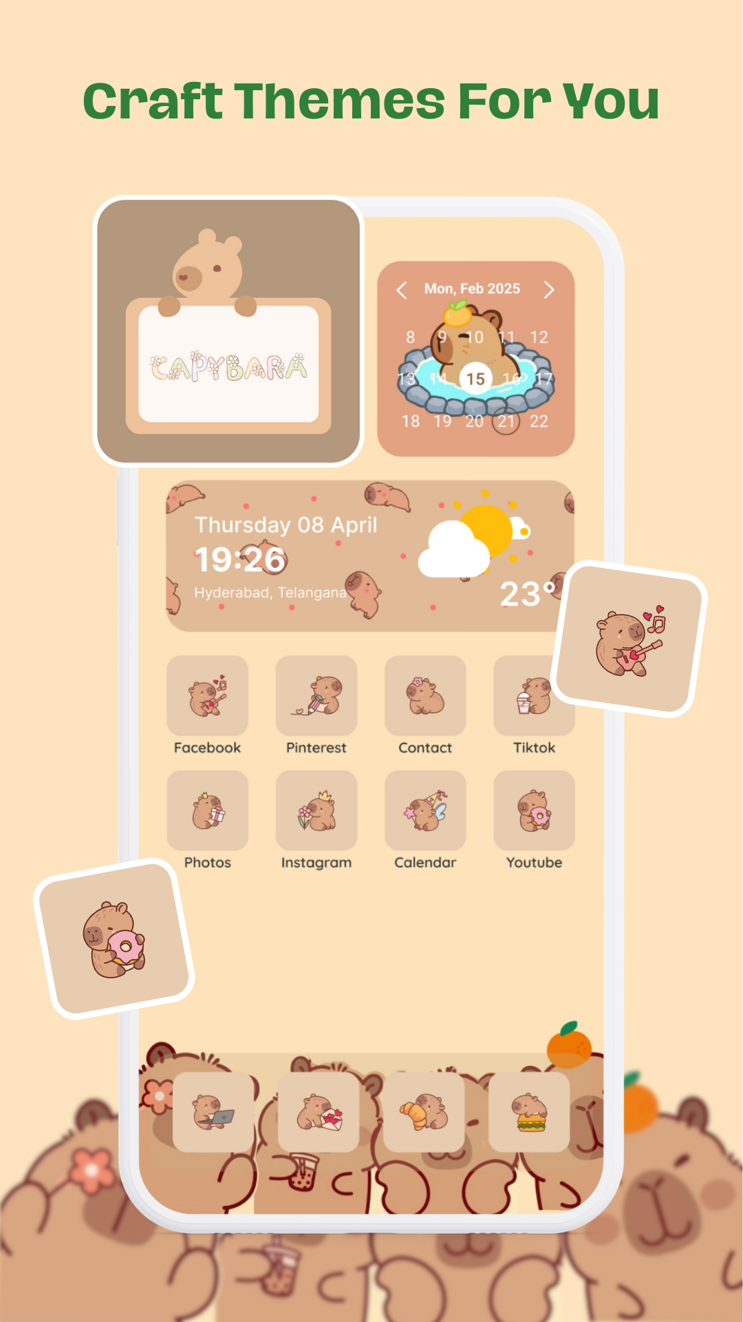 Craft Themes For You - Cute capybara theme